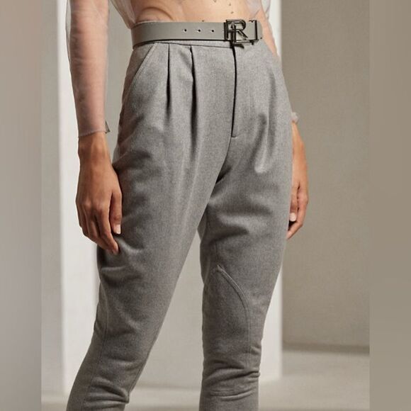 Ralph Lauren Collection * Fall 2023 Grey Harrison Flannel Jodhpur Pant - Picture 10 of 17